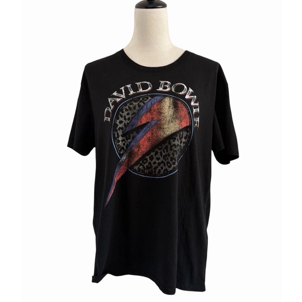 David Bowie T-Shirts Bundle Of 2 Womens Large Black Blue Distressed Casual Rock - Picture 12 of 12